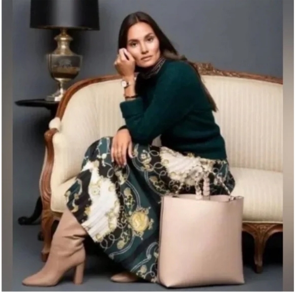 NWT Rachel Zoe x Jules Kae Neutral Pale Blush Vegan Leather Tote Bag. - Picture 9 of 16